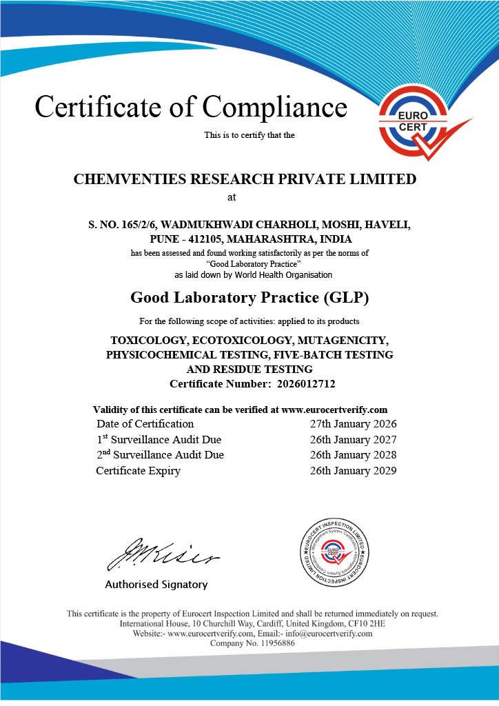 GLP Accreditation Certificate Preview